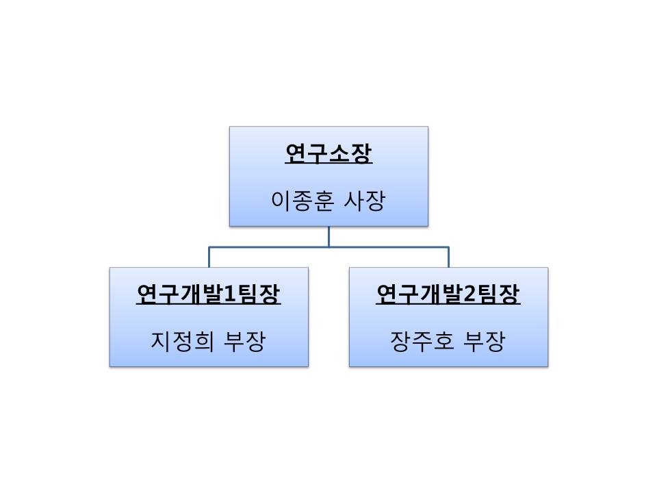 이미지: 지어소프트_기업부설연구소_조직도