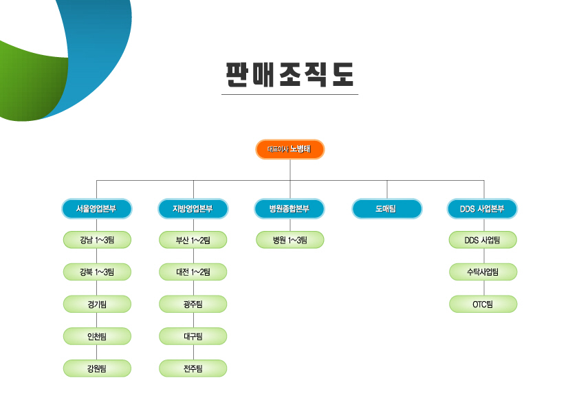 이미지: 대화제약(주)판매조직도