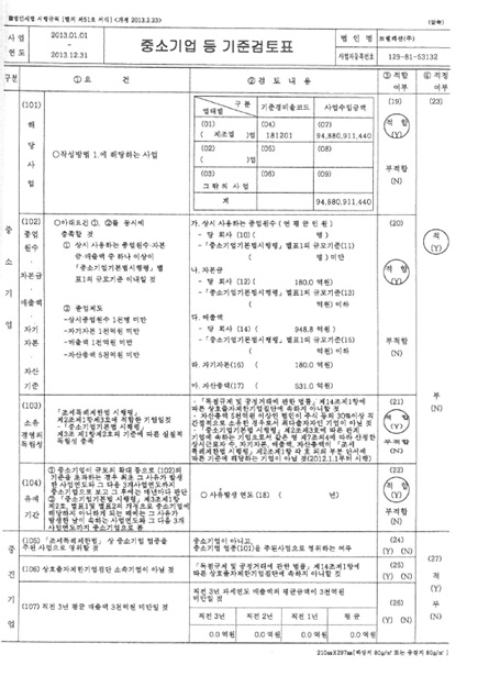 이미지: 중소기업점검표(코웰)