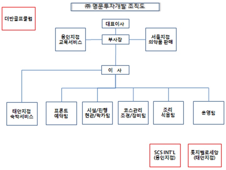 이미지: 명문투자개발 조직도