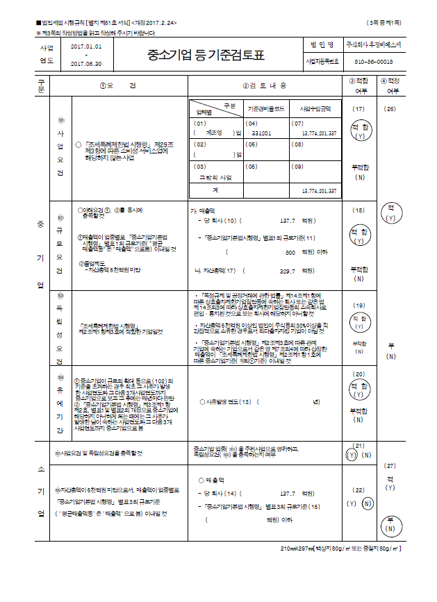 이미지: 중소기업기준검토표1