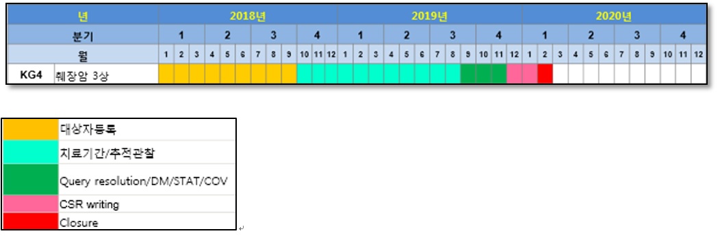 이미지: 췌장암 3상 임상시험 이후 목표 일정