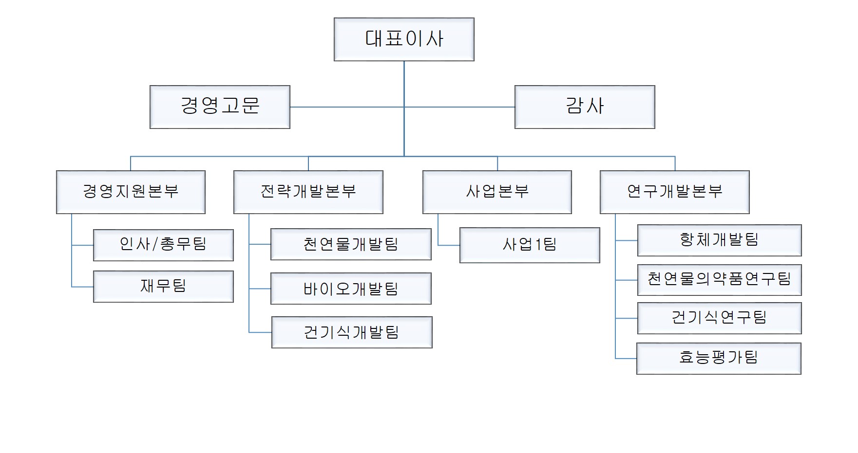 이미지: 회사 조직도