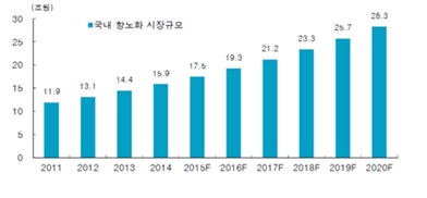 이미지: 국내 항노화 시장규모