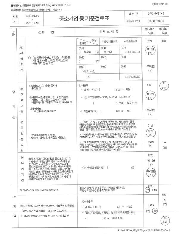 이미지: 중소기업기준검토표1
