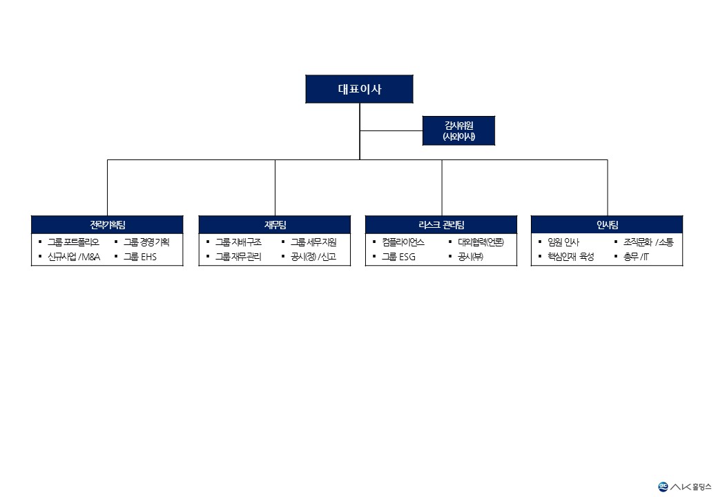 이미지: ak홀딩스 조직도