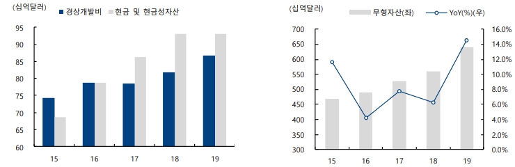 이미지: 빅파마 경상개발비 및 무형자산