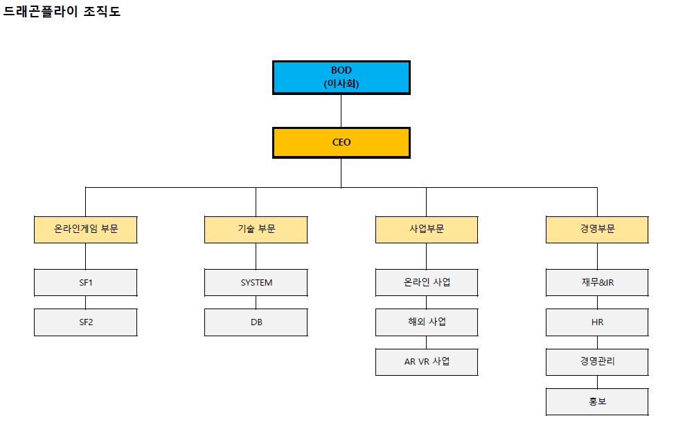 이미지: 드래곤플라이 조직도