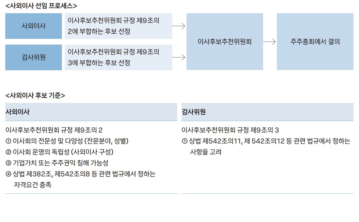 이미지: 사외이사 선임 프로세스