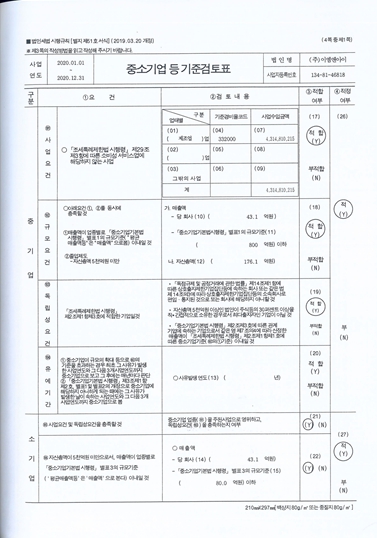 이미지: 중소기업기준검토표