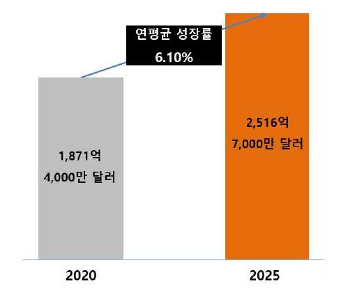 이미지: 사업위험 사. 전 세계 원료의약품(api) 시장 규모