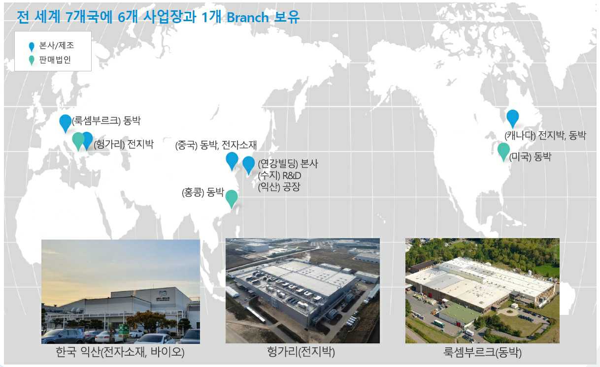 이미지: 당사 주요 사업장