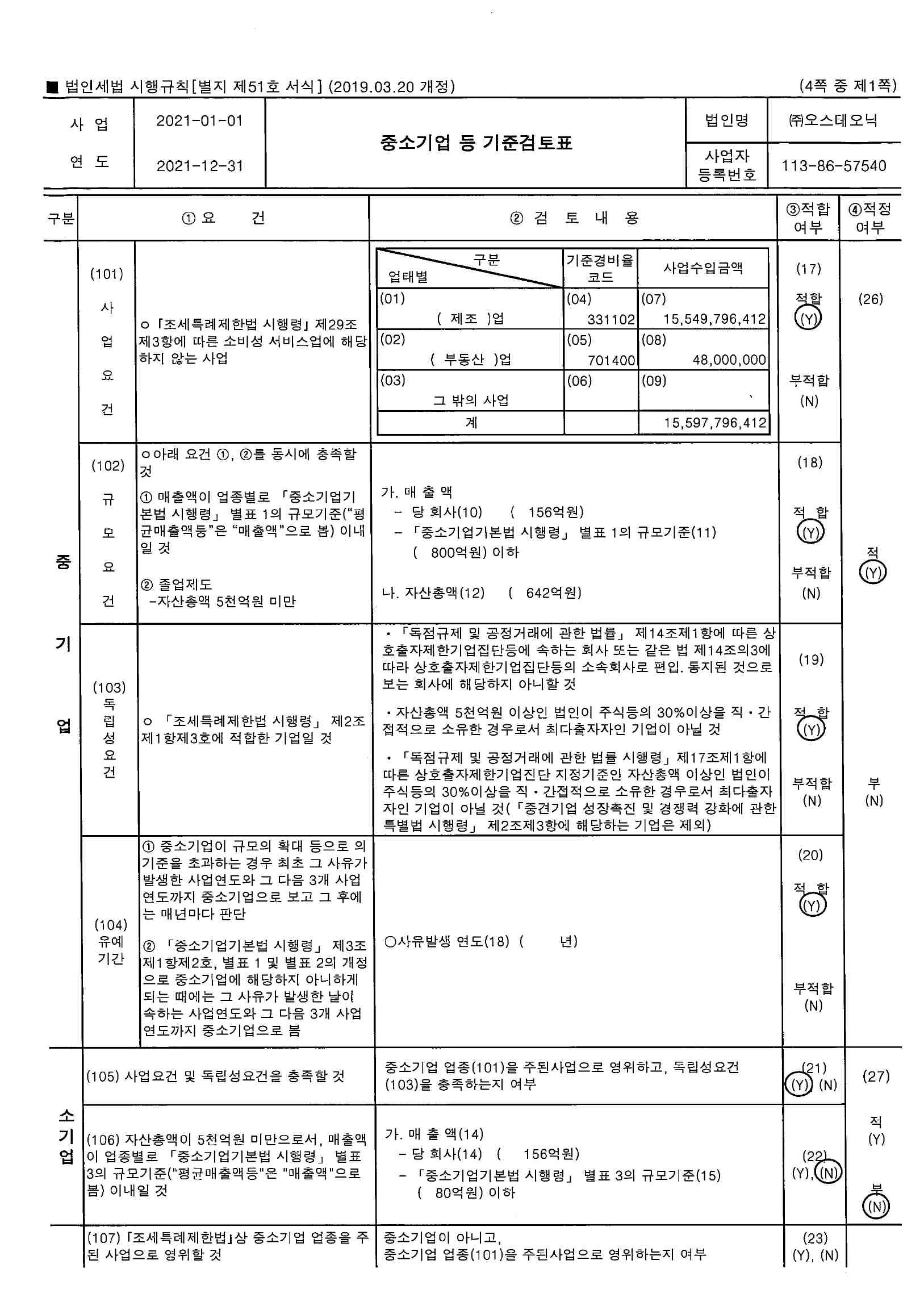 이미지: 중소기업 등 기준검토표(2021)_1