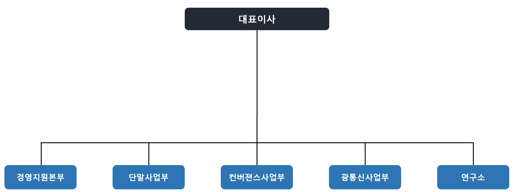 이미지: (주)머큐리 조직도
