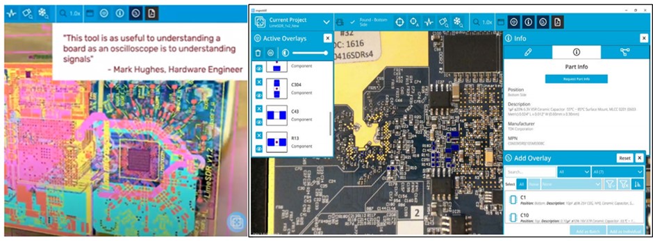 이미지: [MAXST AR플랫폼으로 개발된 InspectAR 애플리케이션]