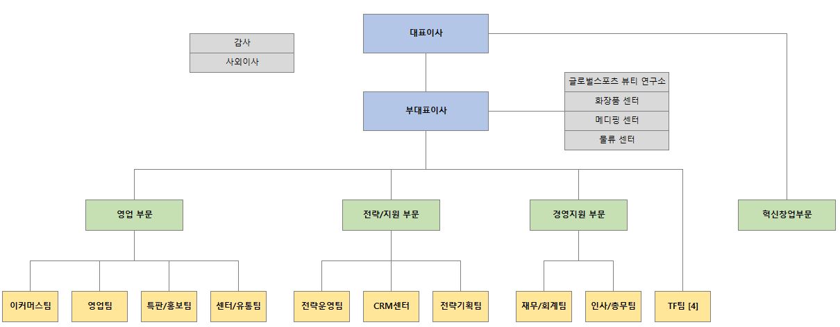 이미지: (주)파워풀엑스 조직도