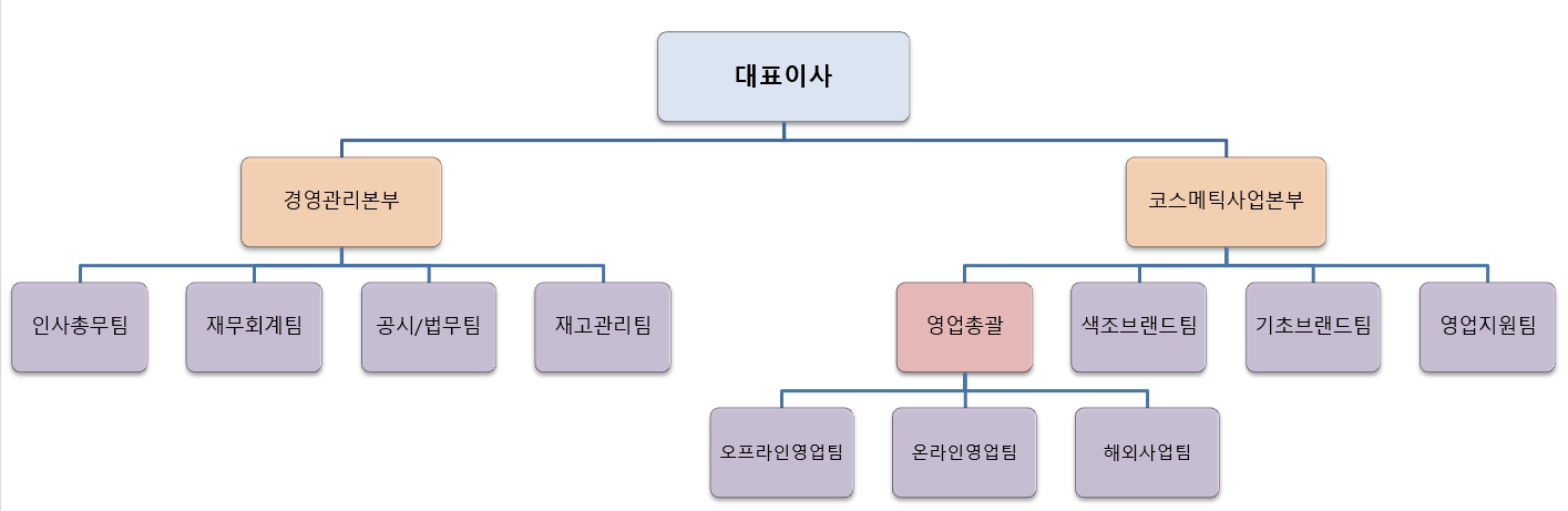 이미지: (주)디와이디 조직도