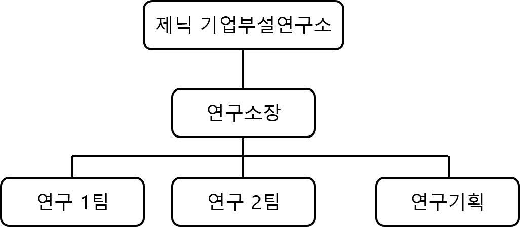 이미지: (주)제닉 기업부설연구소 조직도