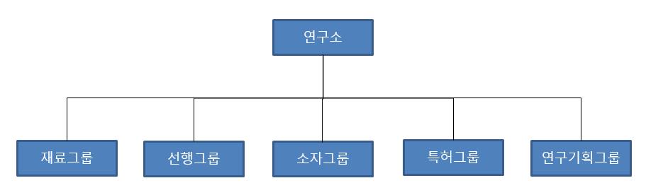 이미지: 덕산네오룩스 연구소 조직도