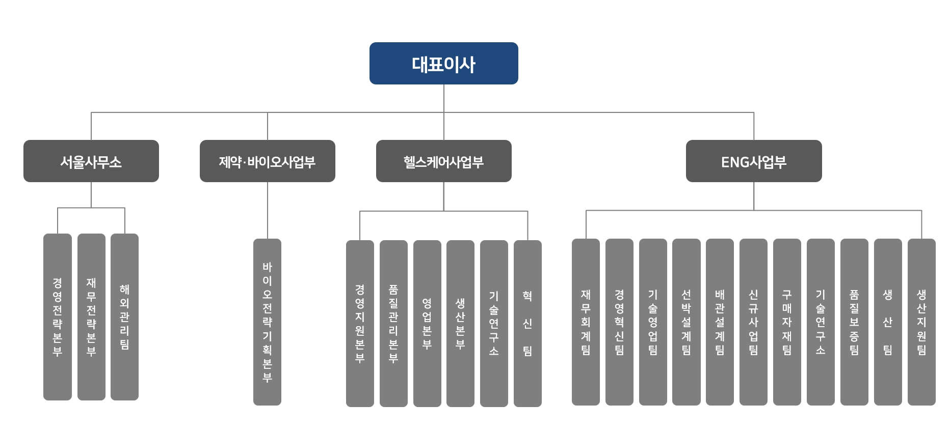 이미지: 에이치엘비(주) 조직도