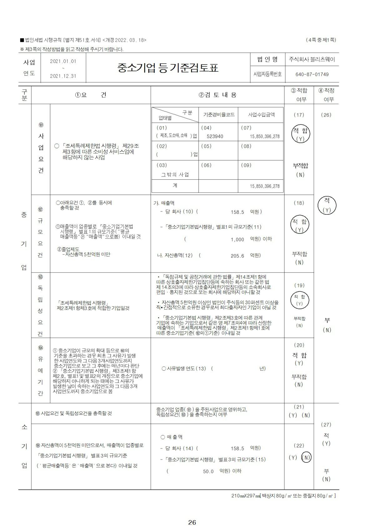이미지: 중소기업 등 기준검토표-1