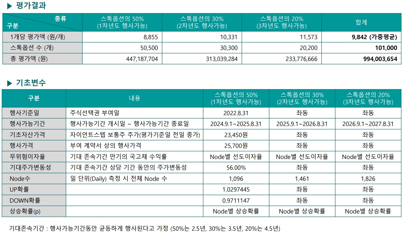 이미지: 공정가치 평가내용 요약
