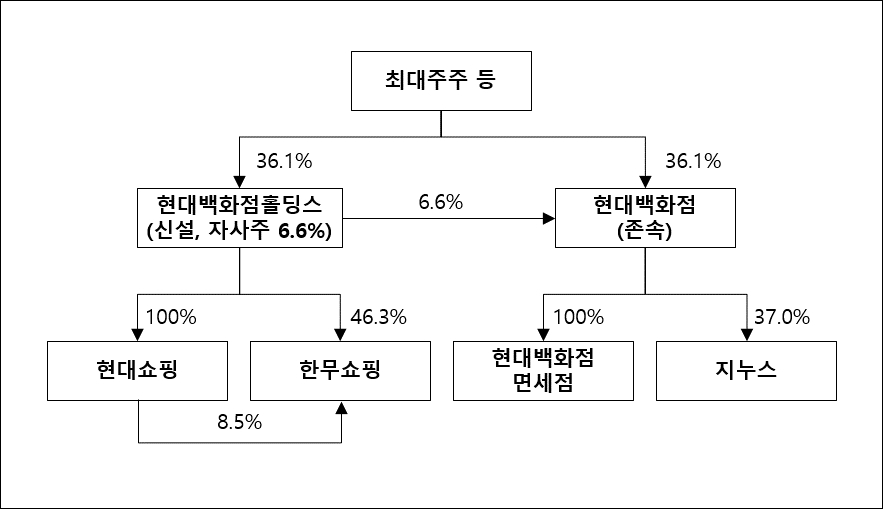 이미지: 분할후 지배구조도