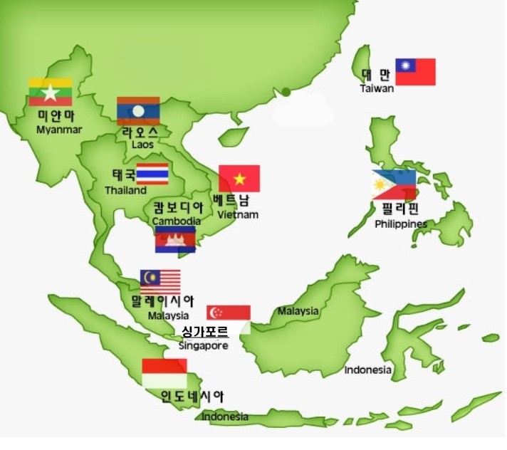 이미지: 아세안지도