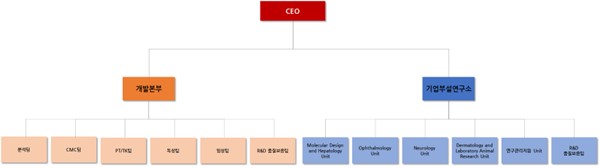이미지: 연구개발조직도 (12월 31일기준)