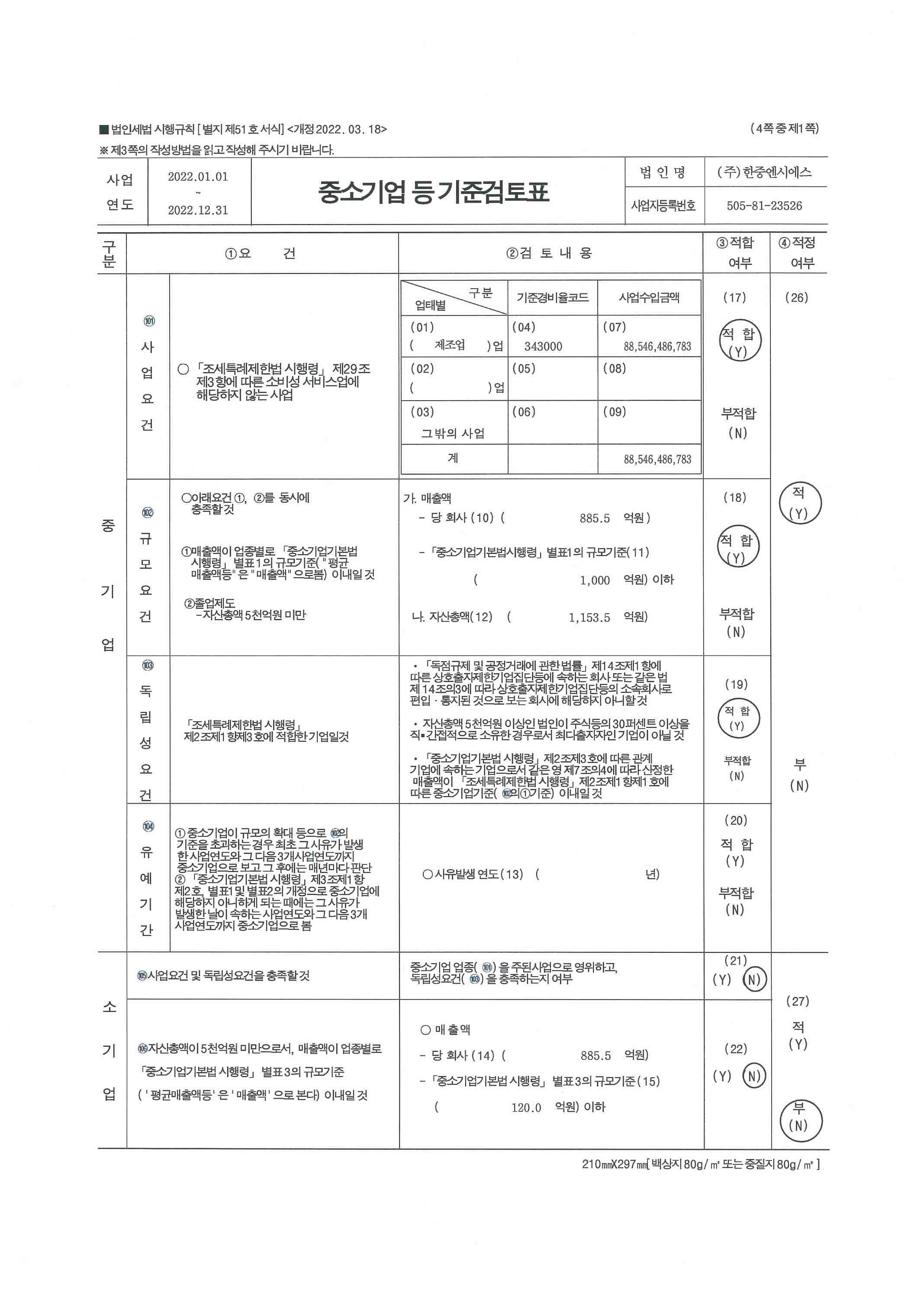 이미지: 중소기업등 기준검토표1