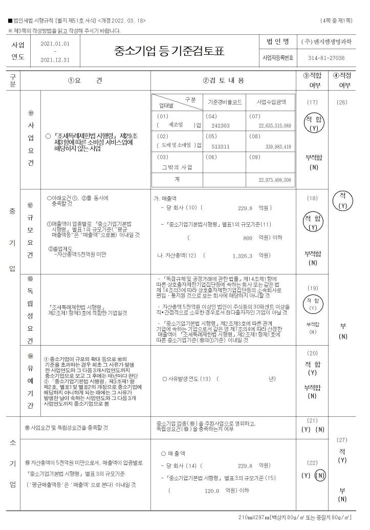 이미지: 중소기업기준검토표-1