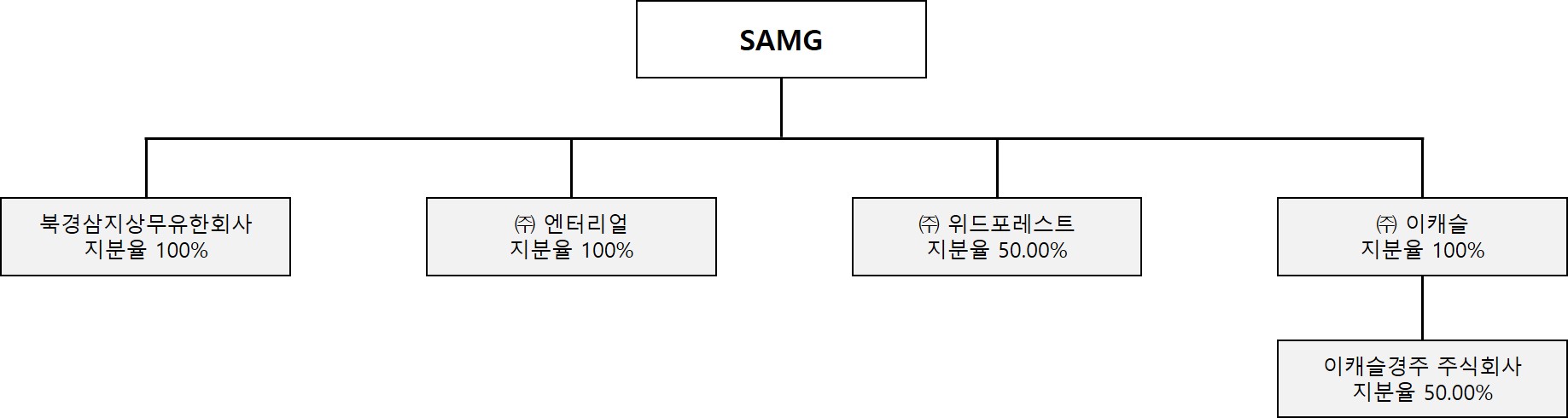 이미지: 에스에이엠지엔터테인먼트 지배구조 및 지분율