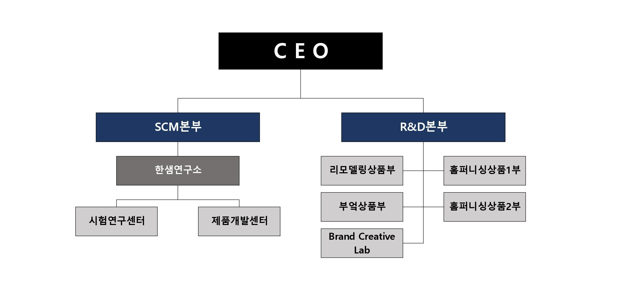 이미지: 한샘연구개발조직도