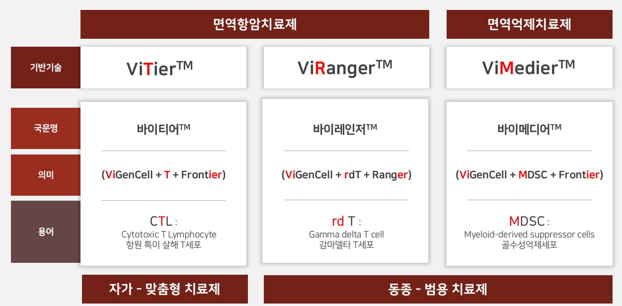 이미지: 바이젠셀 주요 사업 영역