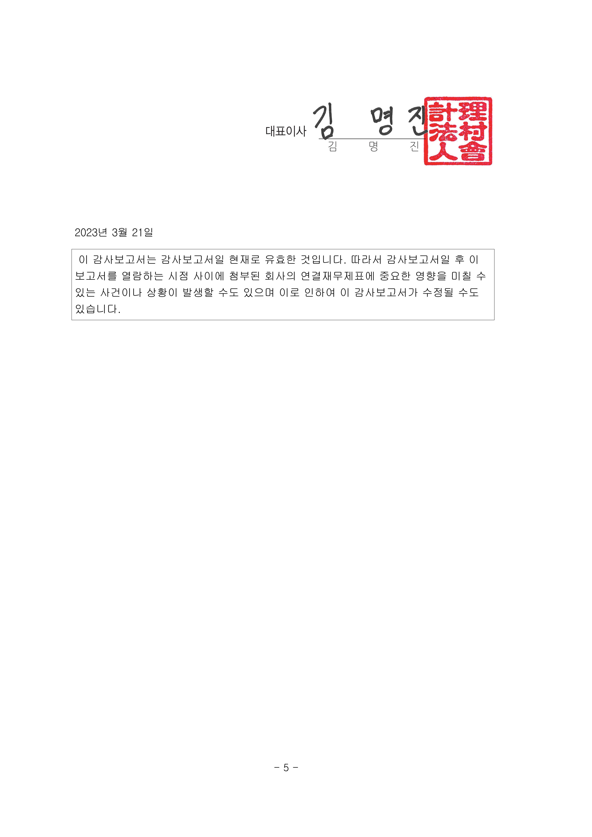 이미지: (연결)독립된 감사인의 감사보고서 (5)