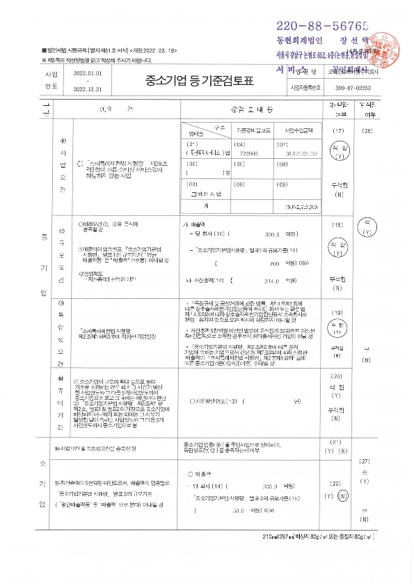 이미지: fy2022 중소기업등기준검토표(코닉)_1