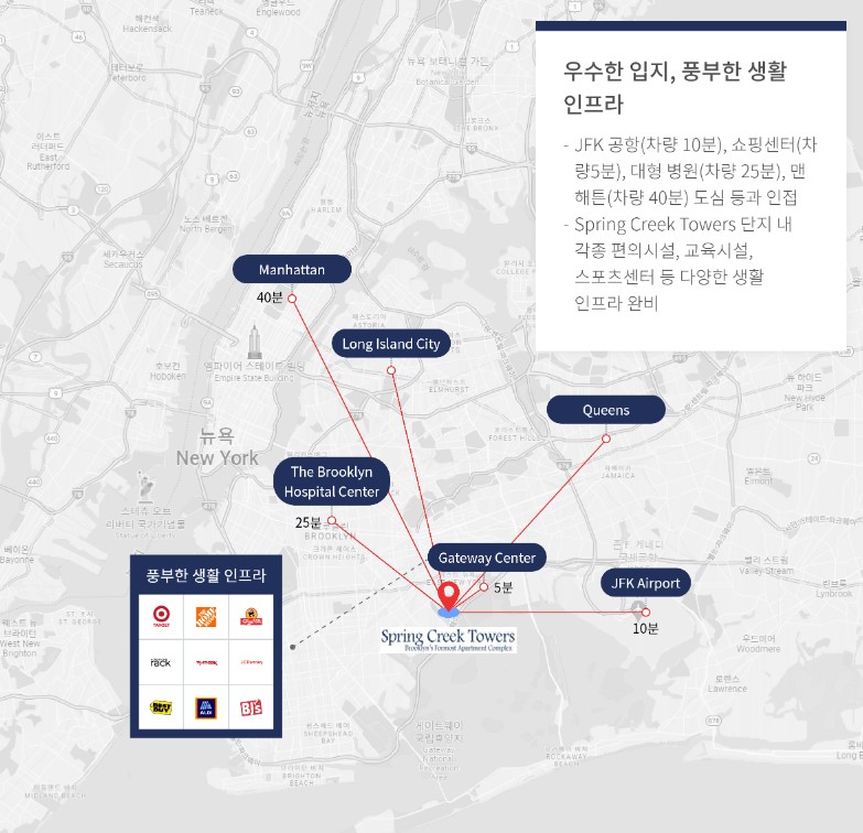 이미지: 'Spring Creek Towers' 위치도