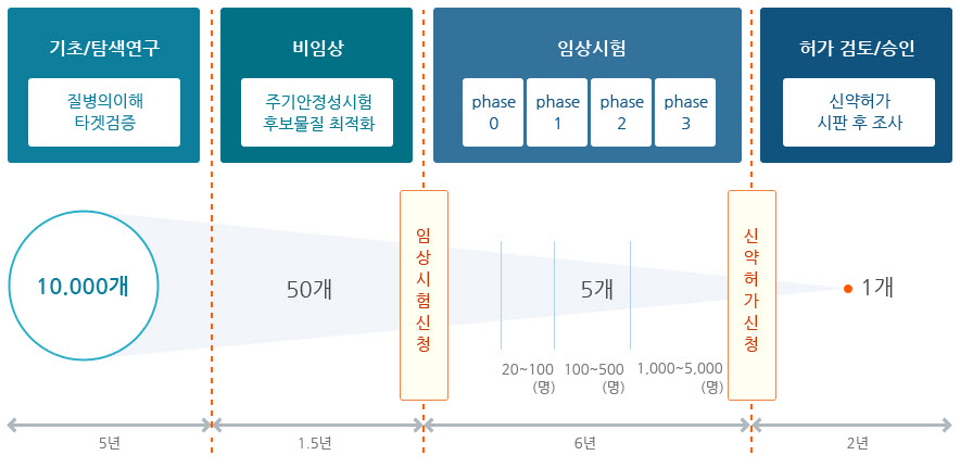 이미지: 신약 개발 단계