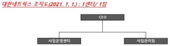 이미지: 대한네트웍스_조직도