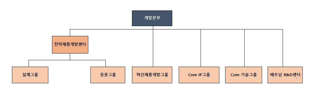 이미지: 개발부문 조직도
