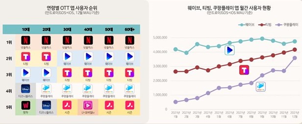 이미지: [국내 OTT 서비스 사용자 이용 현황]