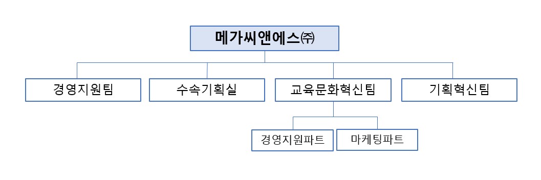 이미지: 메가씨앤에스 조직도