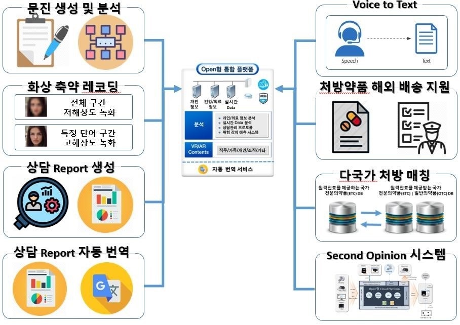 이미지: 원격진료 플랫폼 기능 개요