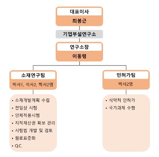 이미지: 기업부설연구소 조직도