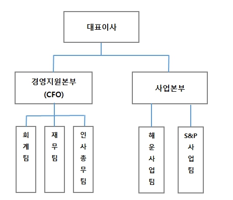 이미지: 분할 후 신설법인 조직도