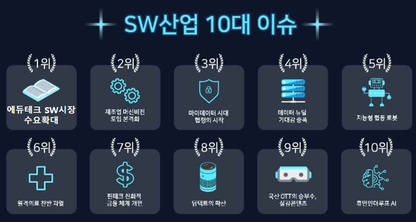 이미지: 2021년 sw산업 10대 이슈