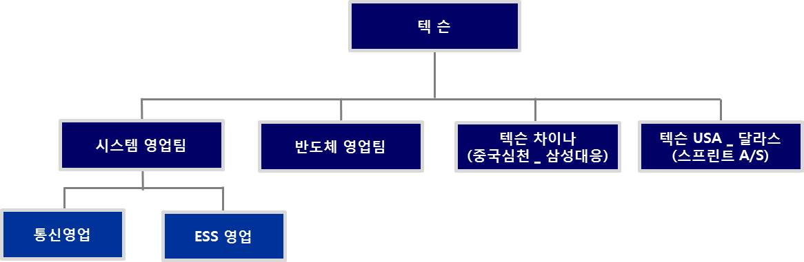 이미지: [텍슨 영업조직도]