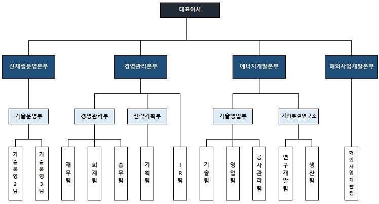 이미지: (주)디지피 사업부 조직도