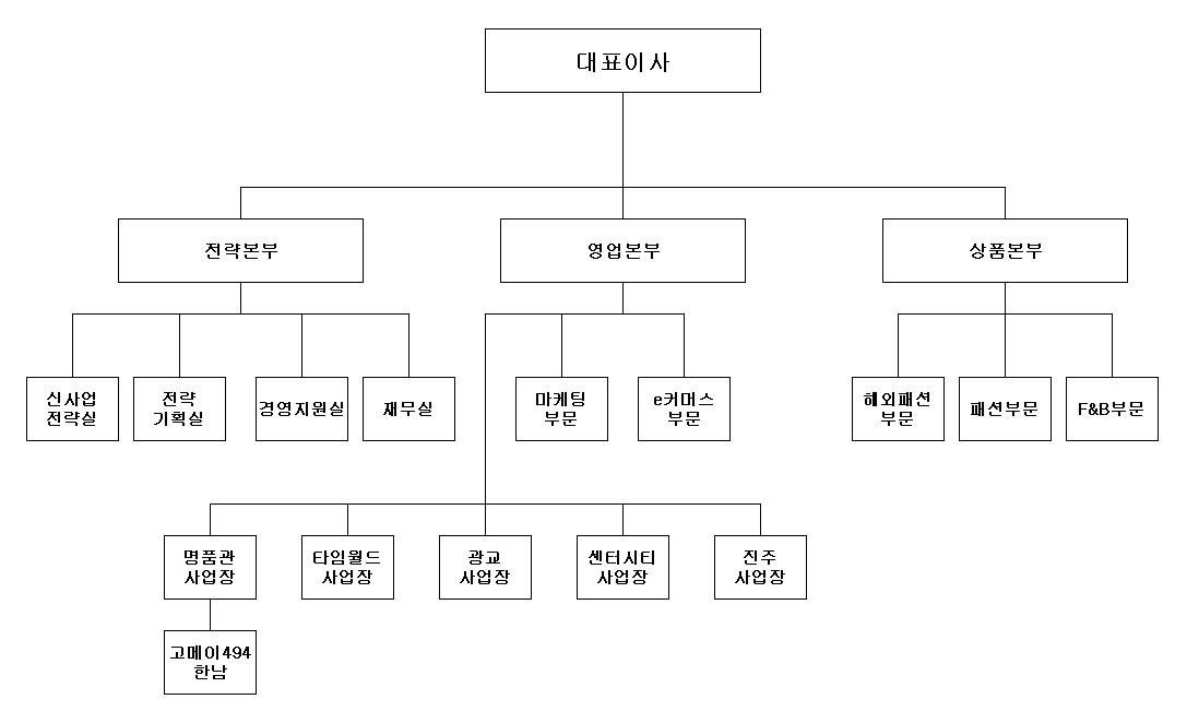 이미지: 조직도_한화갤러리아(주)