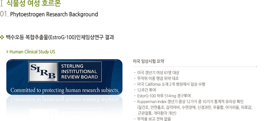 이미지: 백수오 등 복합추출물(estrog-100) 인체임상연구 결과